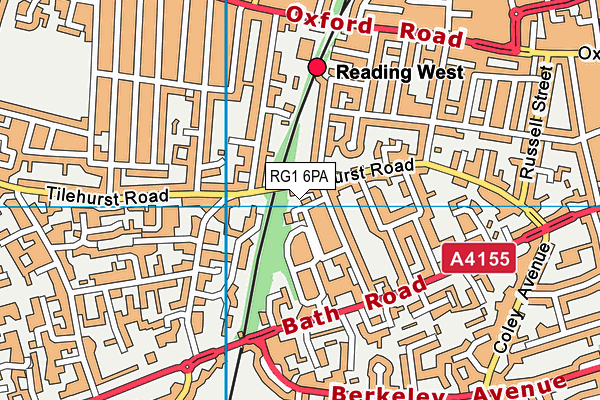 RG1 6PA map - OS VectorMap District (Ordnance Survey) RG1 6PA map - OS VectorMap District (Ordnance Survey)