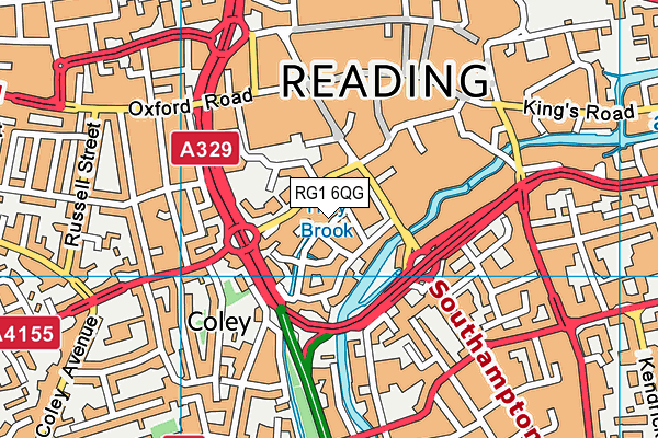 RG1 6QG map - OS VectorMap District (Ordnance Survey)