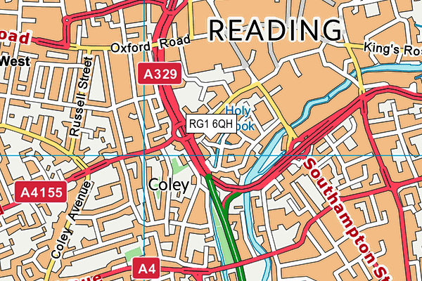 RG1 6QH map - OS VectorMap District (Ordnance Survey) RG1 6QH map - OS VectorMap District (Ordnance Survey)