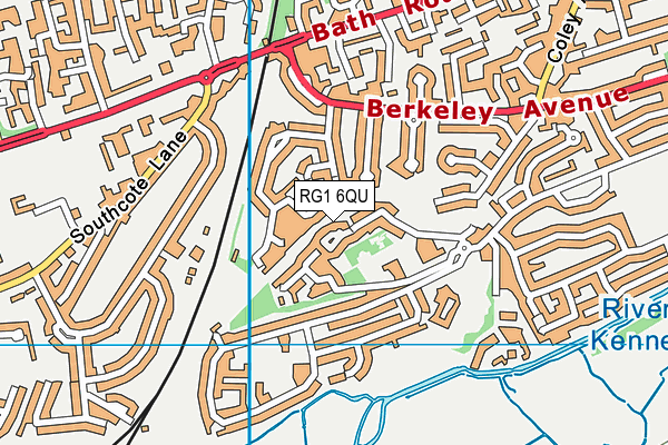 RG1 6QU map - OS VectorMap District (Ordnance Survey) RG1 6QU map - OS VectorMap District (Ordnance Survey)