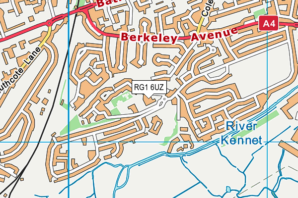 RG1 6UZ map - OS VectorMap District (Ordnance Survey) RG1 6UZ map - OS VectorMap District (Ordnance Survey)