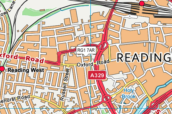 RG1 7AR map - OS VectorMap District (Ordnance Survey)