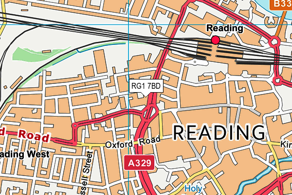 RG1 7BD map - OS VectorMap District (Ordnance Survey) RG1 7BD map - OS VectorMap District (Ordnance Survey)