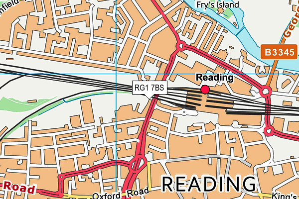 RG1 7BS map - OS VectorMap District (Ordnance Survey) RG1 7BS map - OS VectorMap District (Ordnance Survey)