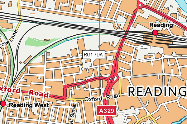 RG1 7DA map - OS VectorMap District (Ordnance Survey) RG1 7DA map - OS VectorMap District (Ordnance Survey)