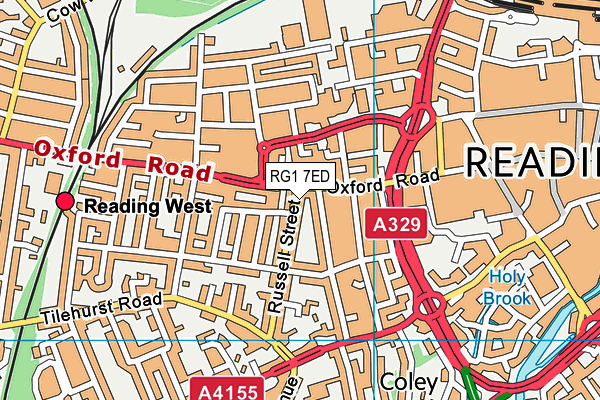 RG1 7ED map - OS VectorMap District (Ordnance Survey) RG1 7ED map - OS VectorMap District (Ordnance Survey)