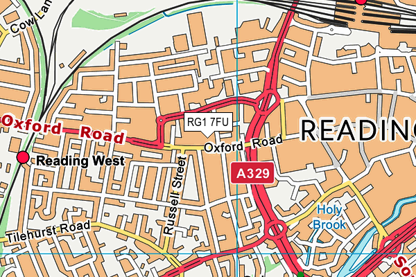 RG1 7FU map - OS VectorMap District (Ordnance Survey) RG1 7FU map - OS VectorMap District (Ordnance Survey)