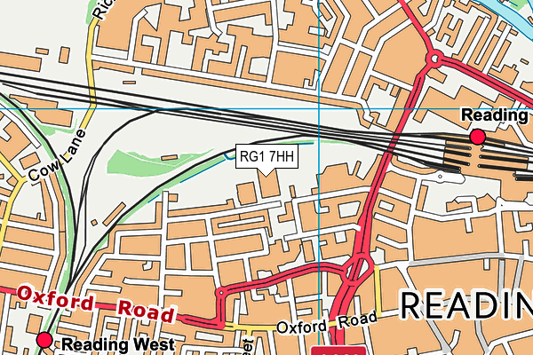 RG1 7HH map - OS VectorMap District (Ordnance Survey) RG1 7HH map - OS VectorMap District (Ordnance Survey)
