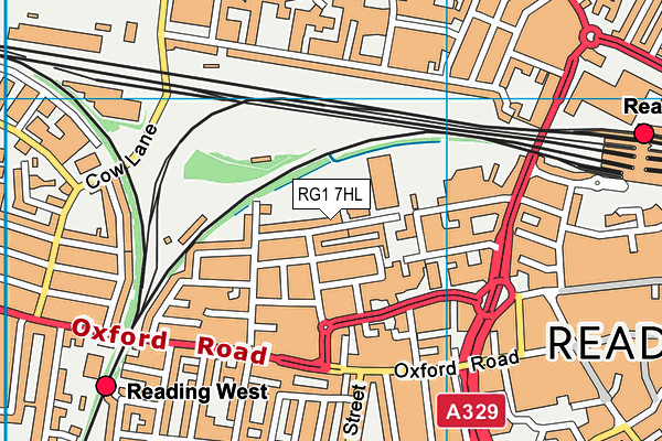 RG1 7HL map - OS VectorMap District (Ordnance Survey) RG1 7HL map - OS VectorMap District (Ordnance Survey)