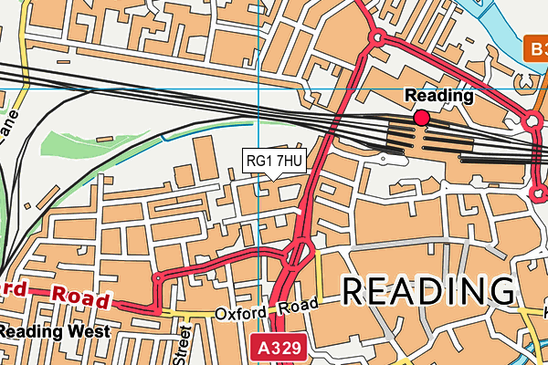 RG1 7HU map - OS VectorMap District (Ordnance Survey) RG1 7HU map - OS VectorMap District (Ordnance Survey)