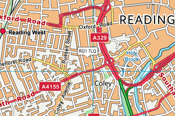 RG1 7LQ map - OS VectorMap District (Ordnance Survey) RG1 7LQ map - OS VectorMap District (Ordnance Survey)