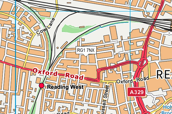 RG1 7NX map - OS VectorMap District (Ordnance Survey) RG1 7NX map - OS VectorMap District (Ordnance Survey)