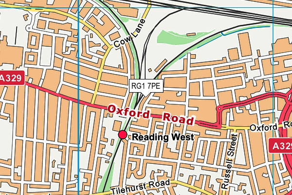 RG1 7PE map - OS VectorMap District (Ordnance Survey)