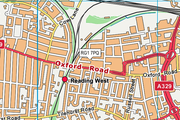 RG1 7PQ map - OS VectorMap District (Ordnance Survey) RG1 7PQ map - OS VectorMap District (Ordnance Survey)