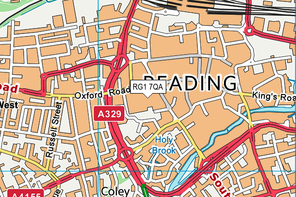 RG1 7QA map - OS VectorMap District (Ordnance Survey) RG1 7QA map - OS VectorMap District (Ordnance Survey)
