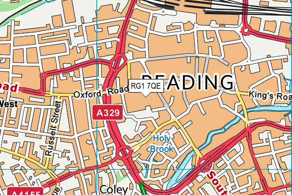 RG1 7QE map - OS VectorMap District (Ordnance Survey) RG1 7QE map - OS VectorMap District (Ordnance Survey)