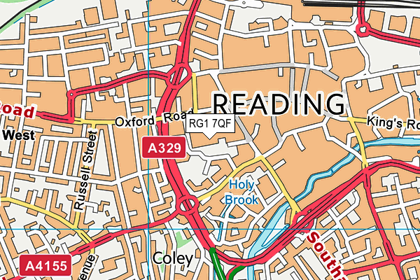 RG1 7QF map - OS VectorMap District (Ordnance Survey) RG1 7QF map - OS VectorMap District (Ordnance Survey)
