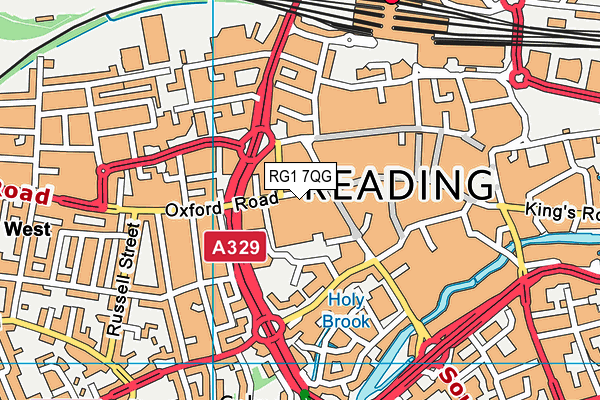 RG1 7QG map - OS VectorMap District (Ordnance Survey) RG1 7QG map - OS VectorMap District (Ordnance Survey)