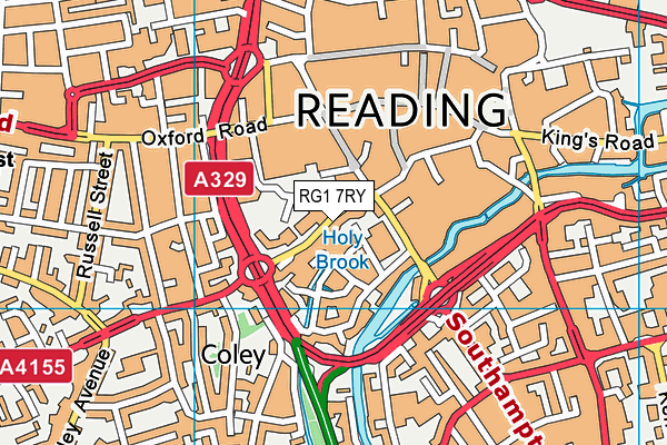 RG1 7RY map - OS VectorMap District (Ordnance Survey)
