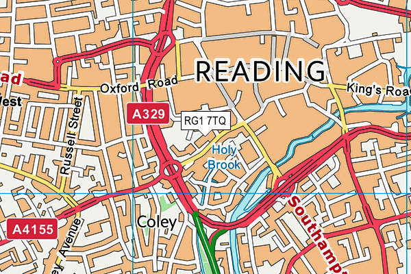 RG1 7TQ map - OS VectorMap District (Ordnance Survey)