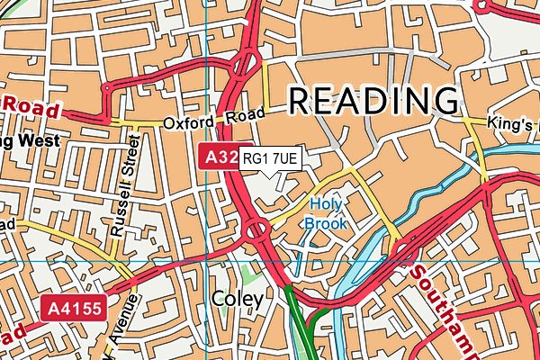 RG1 7UE map - OS VectorMap District (Ordnance Survey)