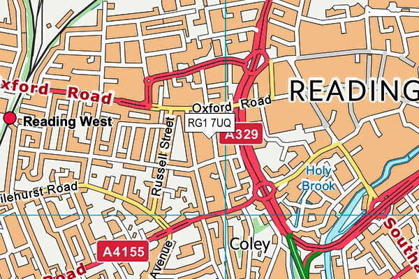 RG1 7UQ map - OS VectorMap District (Ordnance Survey) RG1 7UQ map - OS VectorMap District (Ordnance Survey)