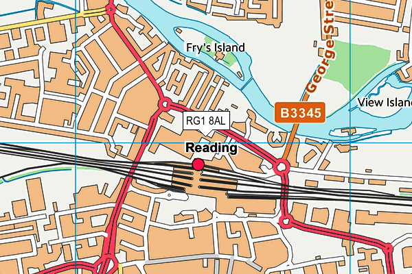 RG1 8AL map - OS VectorMap District (Ordnance Survey) RG1 8AL map - OS VectorMap District (Ordnance Survey)
