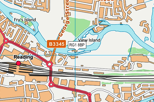RG1 8BP map - OS VectorMap District (Ordnance Survey) RG1 8BP map - OS VectorMap District (Ordnance Survey)