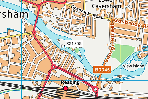 RG1 8DG map - OS VectorMap District (Ordnance Survey) RG1 8DG map - OS VectorMap District (Ordnance Survey)