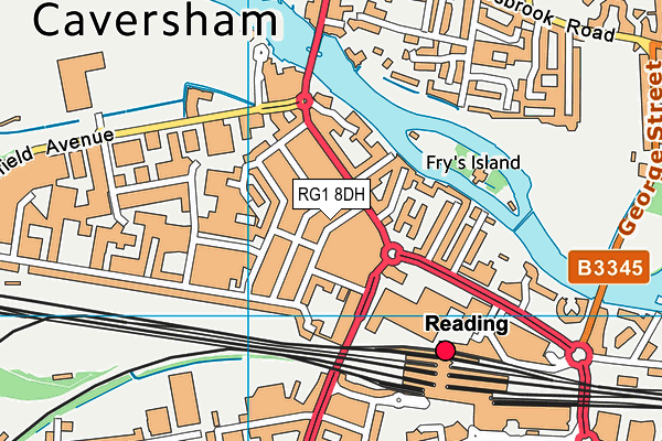 RG1 8DH map - OS VectorMap District (Ordnance Survey) RG1 8DH map - OS VectorMap District (Ordnance Survey)