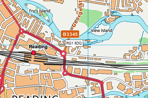 RG1 8DQ map - OS VectorMap District (Ordnance Survey) RG1 8DQ map - OS VectorMap District (Ordnance Survey)