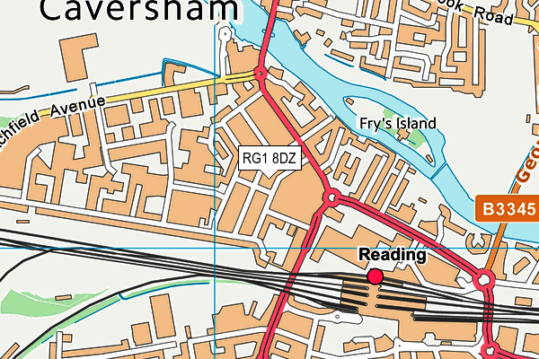 RG1 8DZ map - OS VectorMap District (Ordnance Survey) RG1 8DZ map - OS VectorMap District (Ordnance Survey)