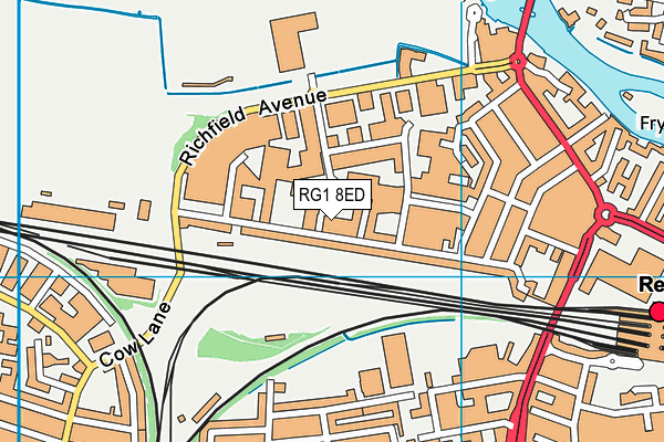 RG1 8ED map - OS VectorMap District (Ordnance Survey) RG1 8ED map - OS VectorMap District (Ordnance Survey)