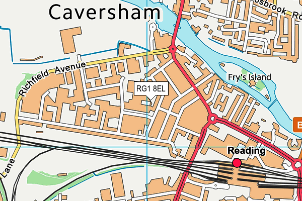 RG1 8EL map - OS VectorMap District (Ordnance Survey) RG1 8EL map - OS VectorMap District (Ordnance Survey)