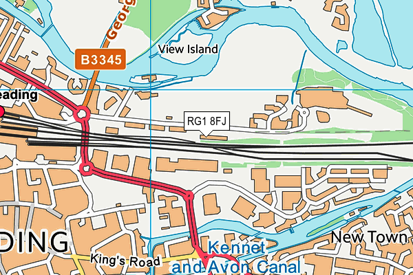 RG1 8FJ map - OS VectorMap District (Ordnance Survey) RG1 8FJ map - OS VectorMap District (Ordnance Survey)