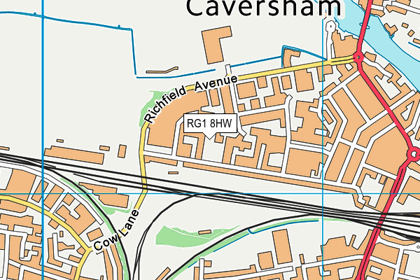 RG1 8HW map - OS VectorMap District (Ordnance Survey) RG1 8HW map - OS VectorMap District (Ordnance Survey)