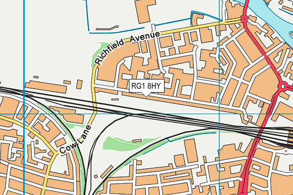 RG1 8HY map - OS VectorMap District (Ordnance Survey) RG1 8HY map - OS VectorMap District (Ordnance Survey)