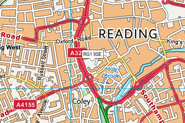 RG1 9SE map - OS VectorMap District (Ordnance Survey)