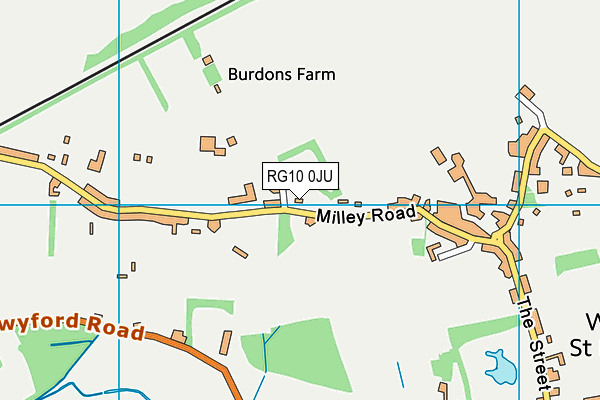 RG10 0JU map - OS VectorMap District (Ordnance Survey)
