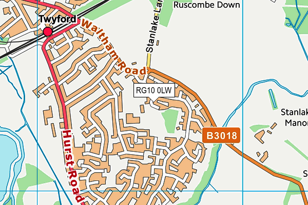 RG10 0LW map - OS VectorMap District (Ordnance Survey) RG10 0LW map - OS VectorMap District (Ordnance Survey)