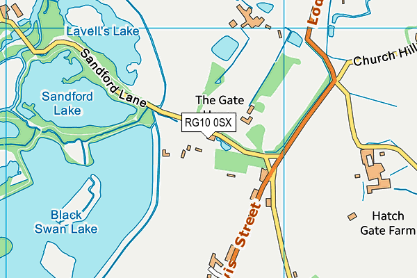 RG10 0SX map - OS VectorMap District (Ordnance Survey) RG10 0SX map - OS VectorMap District (Ordnance Survey)