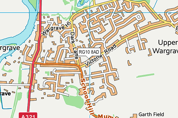 RG10 8AD map - OS VectorMap District (Ordnance Survey)