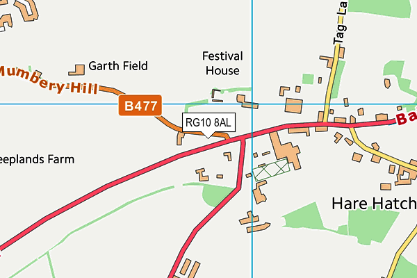 RG10 8AL map - OS VectorMap District (Ordnance Survey) RG10 8AL map - OS VectorMap District (Ordnance Survey)