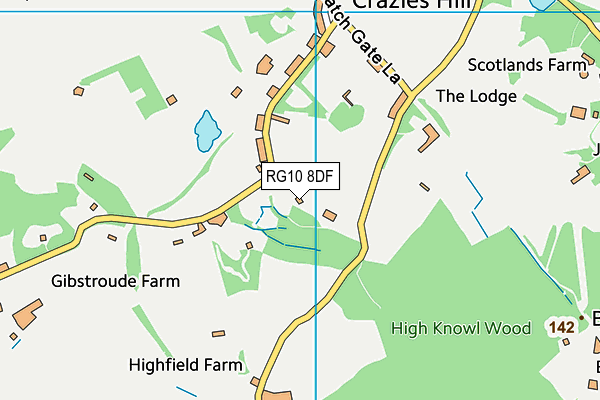 RG10 8DF map - OS VectorMap District (Ordnance Survey) RG10 8DF map - OS VectorMap District (Ordnance Survey)