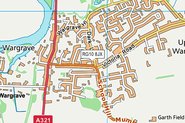 RG10 8JX map - OS VectorMap District (Ordnance Survey) RG10 8JX map - OS VectorMap District (Ordnance Survey)