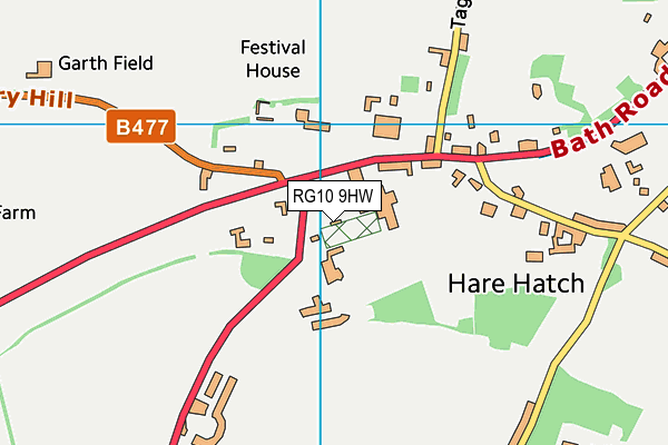 RG10 9HW map - OS VectorMap District (Ordnance Survey) RG10 9HW map - OS VectorMap District (Ordnance Survey)