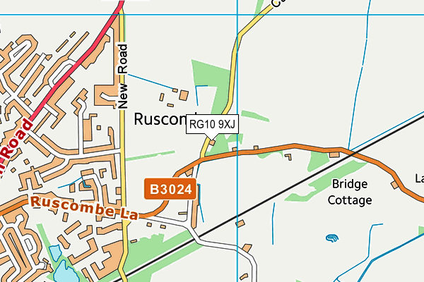 RG10 9XJ map - OS VectorMap District (Ordnance Survey)