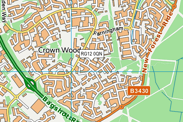 RG12 0QN map - OS VectorMap District (Ordnance Survey) RG12 0QN map - OS VectorMap District (Ordnance Survey)