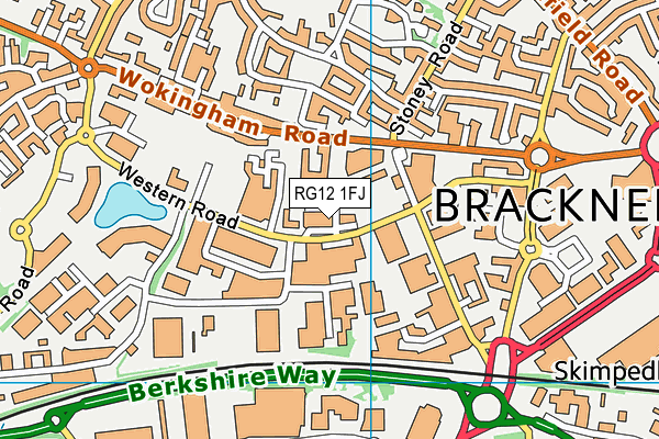 RG12 1FJ map - OS VectorMap District (Ordnance Survey) RG12 1FJ map - OS VectorMap District (Ordnance Survey)