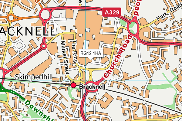 RG12 1HA map - OS VectorMap District (Ordnance Survey) RG12 1HA map - OS VectorMap District (Ordnance Survey)